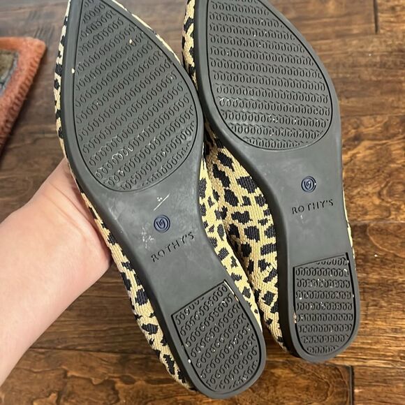 Rothy’s The Point Leopard Slip On Animal Print Cheetah Flats Retired, size 8.5 - Picture 7 of 9